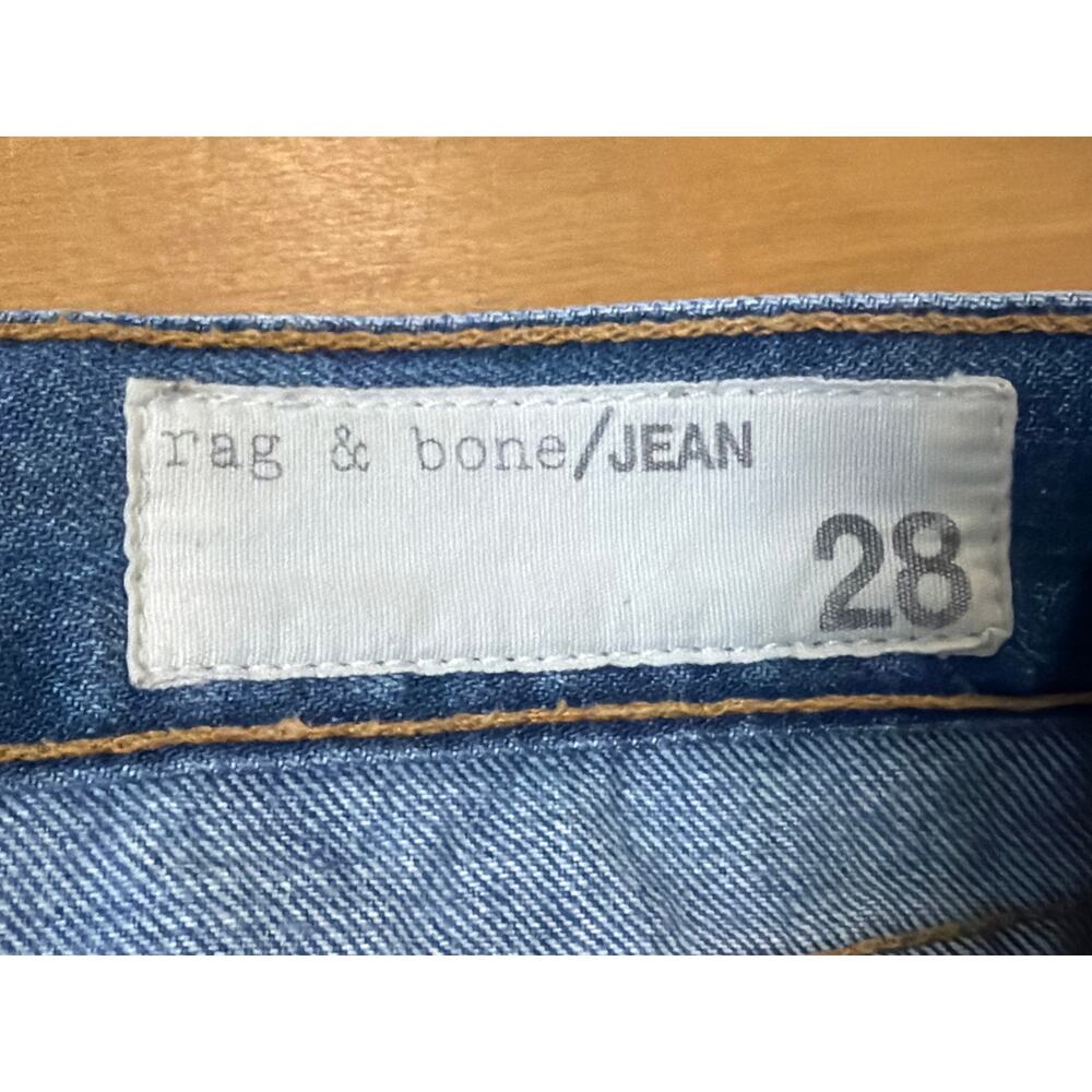 Rag & Bone Ripped Boyfriend Jeans Size 28 Light Wash Slim Fit - Picture 3 of 7